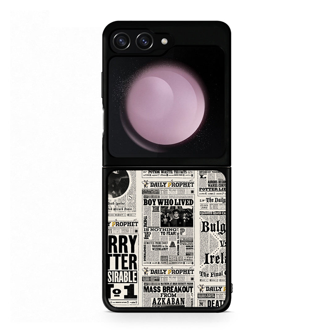 Samsung Galaxy Z Flip5 Harry Paper θήκη από τη Smartfits με σχέδιο στο πίσω μέρος και μαύρο περίβλημα | Smartphone case with colorful back and black bezels by Smartfits