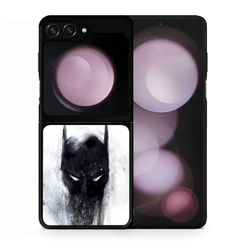 Θήκη Samsung Galaxy Z Flip5 Paint Bat Hero από τη Smartfits με σχέδιο στο πίσω μέρος και μαύρο περίβλημα | Samsung Galaxy Z Flip5 Paint Bat Hero case with colorful back and black bezels