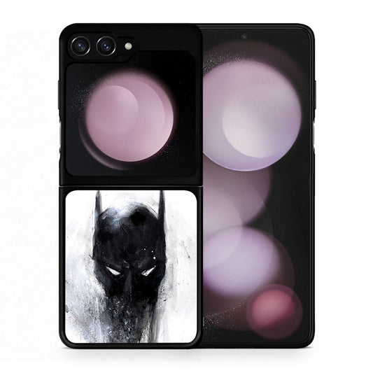 Θήκη Samsung Galaxy Z Flip5 Paint Bat Hero από τη Smartfits με σχέδιο στο πίσω μέρος και μαύρο περίβλημα | Samsung Galaxy Z Flip5 Paint Bat Hero case with colorful back and black bezels