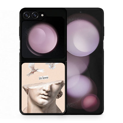 Θήκη Samsung Galaxy Z Flip5 In Love από τη Smartfits με σχέδιο στο πίσω μέρος και μαύρο περίβλημα | Samsung Galaxy Z Flip5 In Love case with colorful back and black bezels