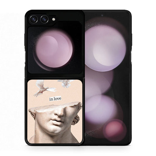 Θήκη Samsung Galaxy Z Flip5 In Love από τη Smartfits με σχέδιο στο πίσω μέρος και μαύρο περίβλημα | Samsung Galaxy Z Flip5 In Love case with colorful back and black bezels