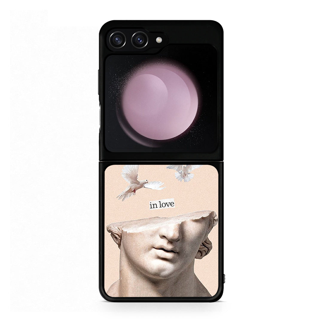 Samsung Galaxy Z Flip5 In Love θήκη από τη Smartfits με σχέδιο στο πίσω μέρος και μαύρο περίβλημα | Smartphone case with colorful back and black bezels by Smartfits