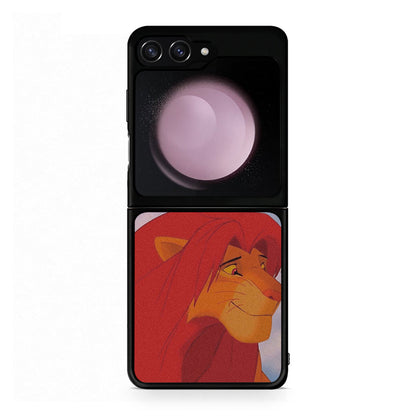 Samsung Galaxy Z Flip5 Lion Love 1 Θήκη Αγίου Βαλεντίνου από τη Smartfits με σχέδιο στο πίσω μέρος και μαύρο περίβλημα | Smartphone case with colorful back and black bezels by Smartfits