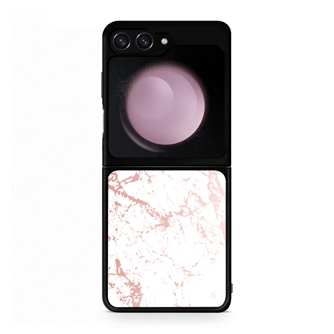 116 - Samsung Galaxy Z Flip5 Pink Splash Marble case, cover, bumper