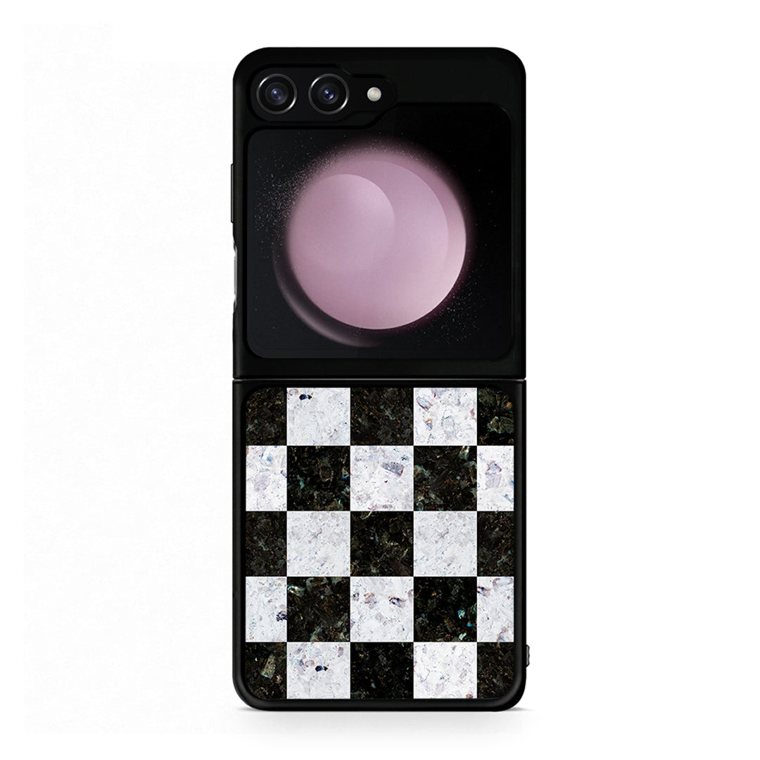 4 - Samsung Galaxy Z Flip5 Square Geometric Marble case, cover, bumper