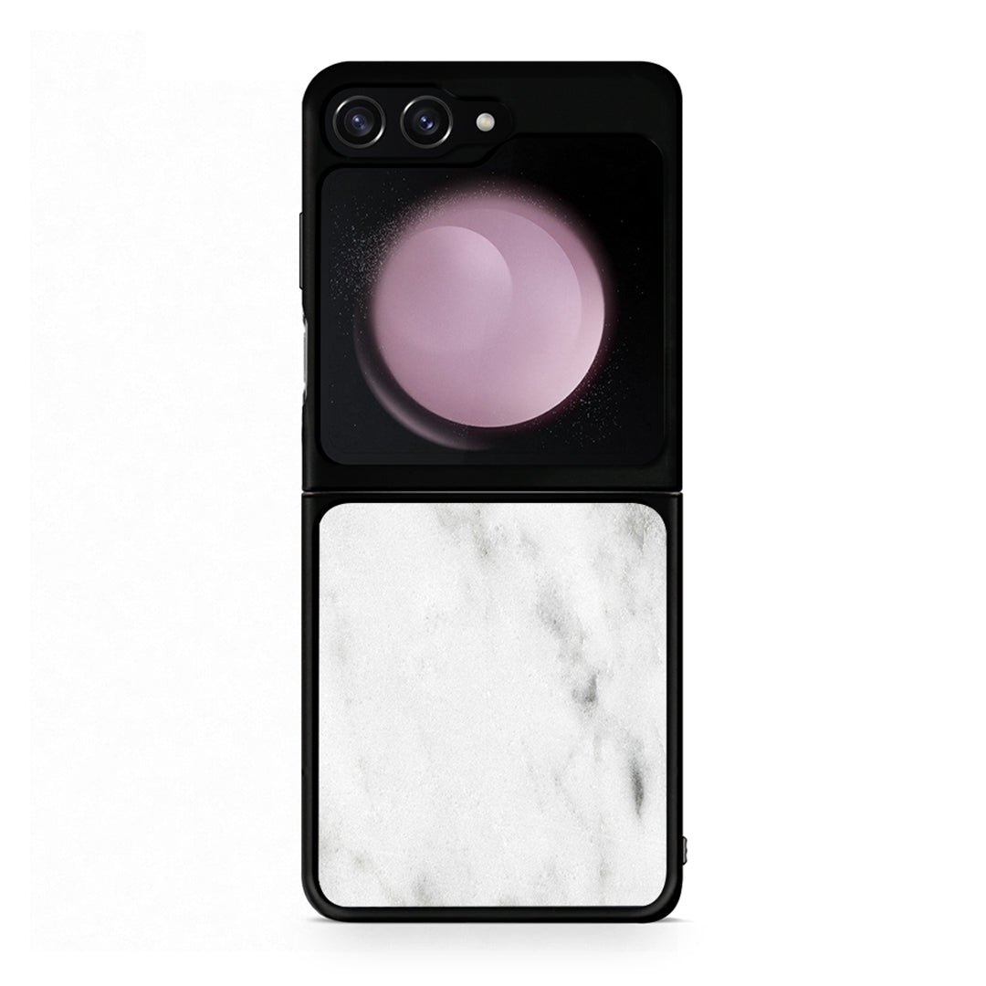 2 - Samsung Galaxy Z Flip5 White marble case, cover, bumper
