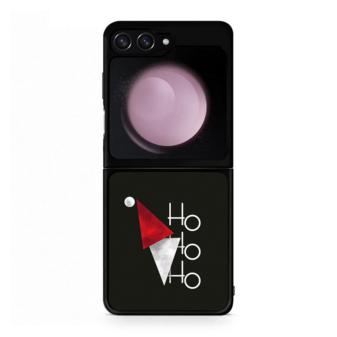 Samsung Galaxy Z Flip5 Minimal Christmas θήκη από τη Smartfits με σχέδιο στο πίσω μέρος και μαύρο περίβλημα | Smartphone case with colorful back and black bezels by Smartfits