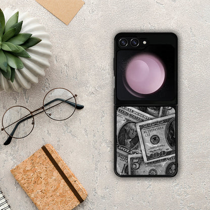 Money Dollars - Samsung Galaxy Z Flip5 θήκη