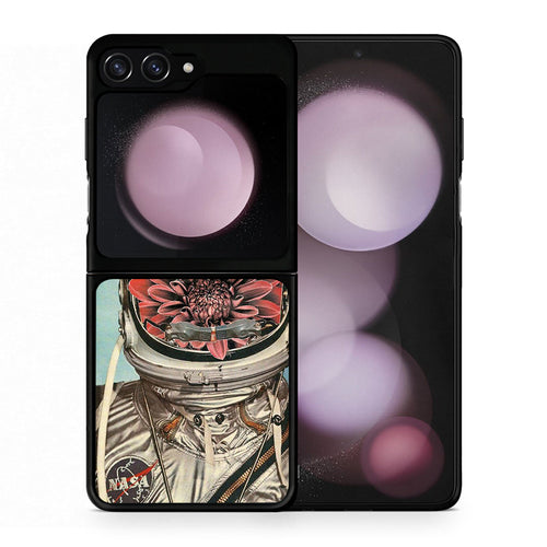 Θήκη Samsung Galaxy Z Flip5 Nasa Bloom από τη Smartfits με σχέδιο στο πίσω μέρος και μαύρο περίβλημα | Samsung Galaxy Z Flip5 Nasa Bloom case with colorful back and black bezels