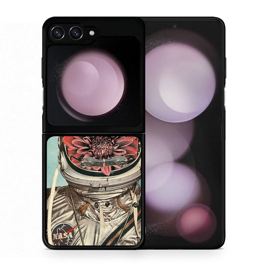 Θήκη Samsung Galaxy Z Flip5 Nasa Bloom από τη Smartfits με σχέδιο στο πίσω μέρος και μαύρο περίβλημα | Samsung Galaxy Z Flip5 Nasa Bloom case with colorful back and black bezels