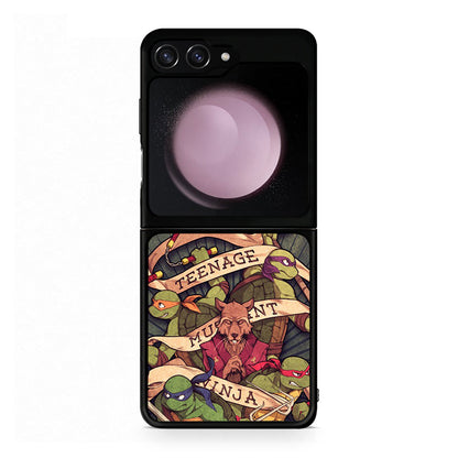 Samsung Galaxy Z Flip5 Ninja Turtles θήκη από τη Smartfits με σχέδιο στο πίσω μέρος και μαύρο περίβλημα | Smartphone case with colorful back and black bezels by Smartfits