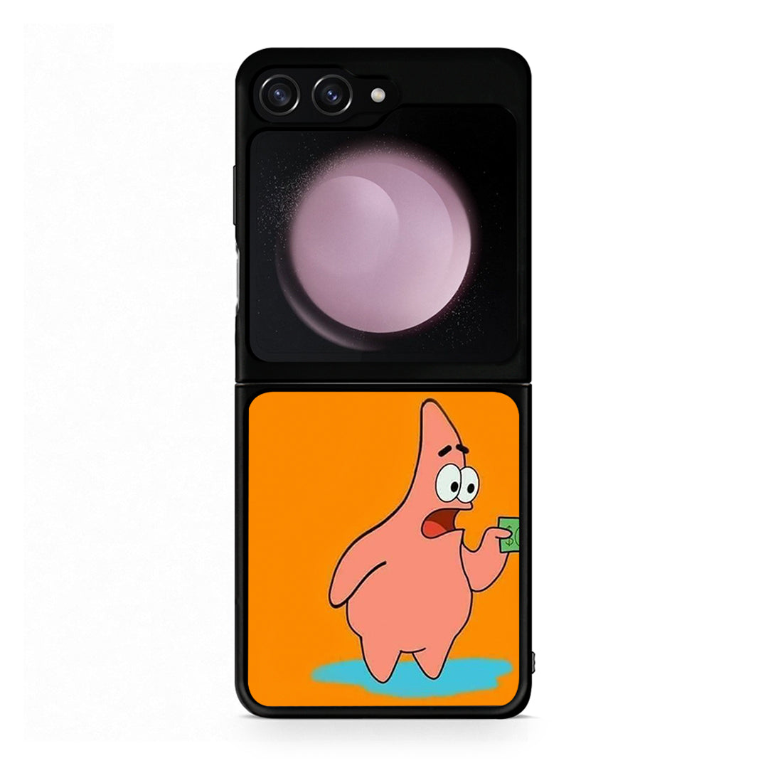 Samsung Galaxy Z Flip5 No Money 1 Θήκη Αγίου Βαλεντίνου από τη Smartfits με σχέδιο στο πίσω μέρος και μαύρο περίβλημα | Smartphone case with colorful back and black bezels by Smartfits