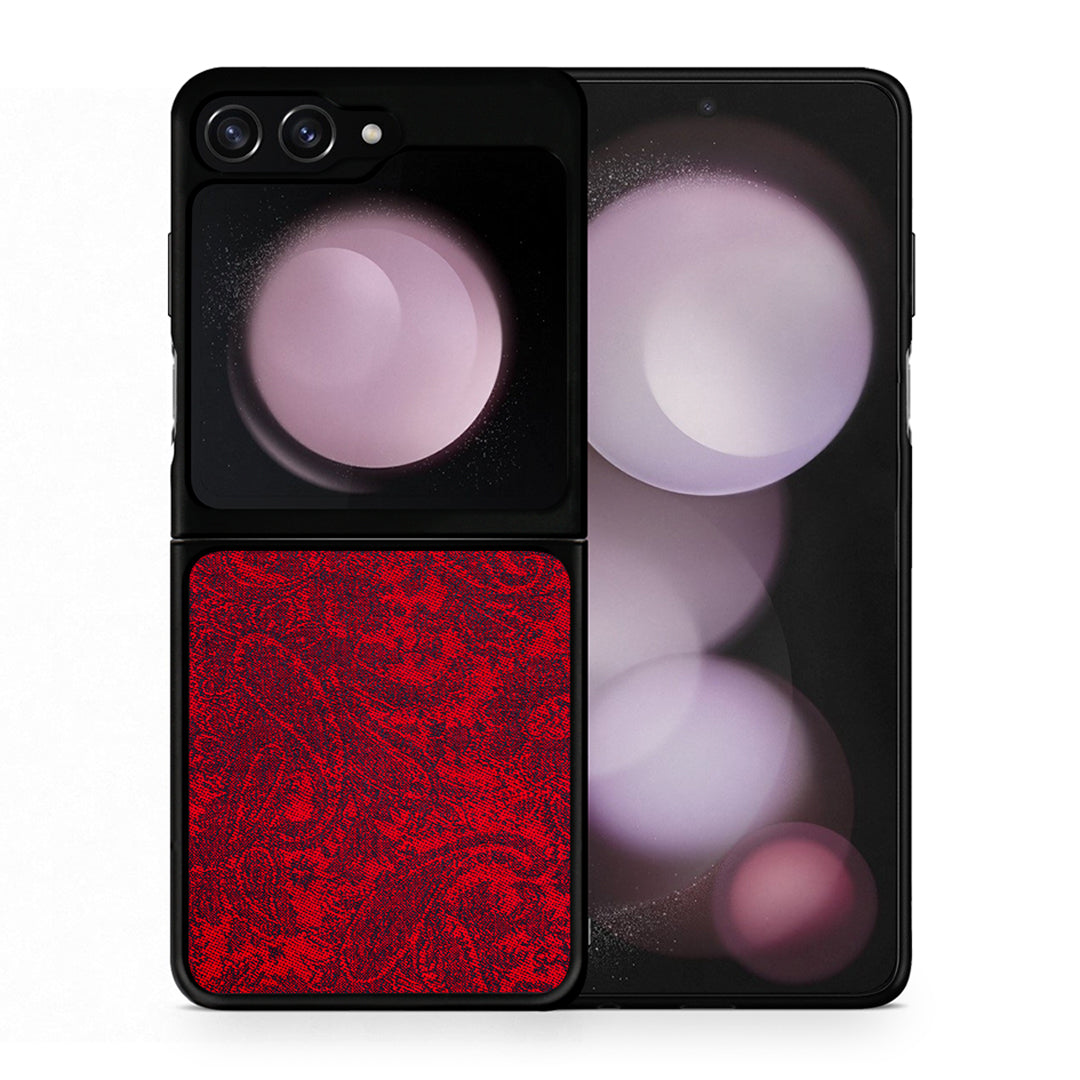 Θήκη Samsung Galaxy Z Flip5 Paisley Cashmere από τη Smartfits με σχέδιο στο πίσω μέρος και μαύρο περίβλημα | Samsung Galaxy Z Flip5 Paisley Cashmere case with colorful back and black bezels