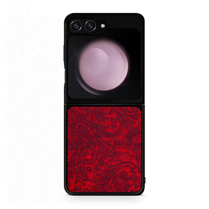 Samsung Galaxy Z Flip5 Paisley Cashmere θήκη από τη Smartfits με σχέδιο στο πίσω μέρος και μαύρο περίβλημα | Smartphone case with colorful back and black bezels by Smartfits