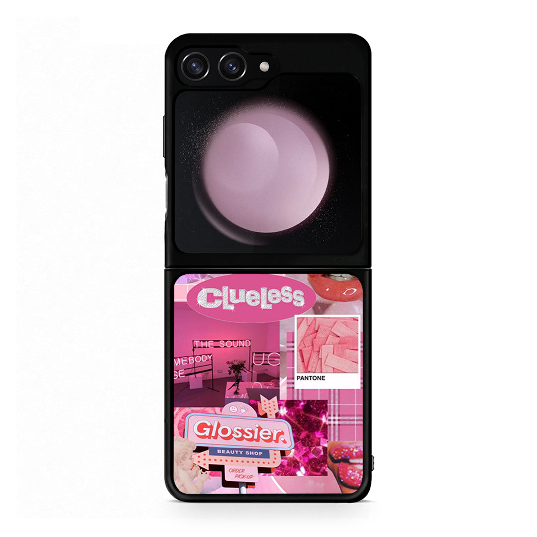 Samsung Galaxy Z Flip5 Pink Love Θήκη Αγίου Βαλεντίνου από τη Smartfits με σχέδιο στο πίσω μέρος και μαύρο περίβλημα | Smartphone case with colorful back and black bezels by Smartfits