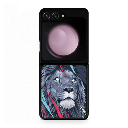 4 - Samsung Galaxy Z Flip5 Lion Designer PopArt case, cover, bumper