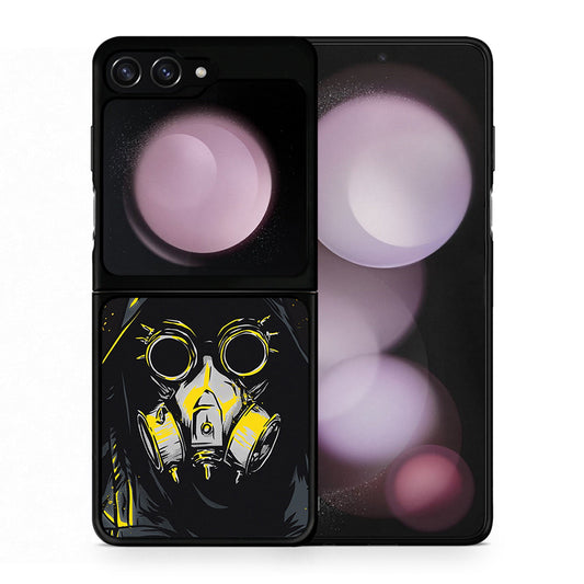 Θήκη Samsung Galaxy Z Flip5 Mask PopArt από τη Smartfits με σχέδιο στο πίσω μέρος και μαύρο περίβλημα | Samsung Galaxy Z Flip5 Mask PopArt case with colorful back and black bezels