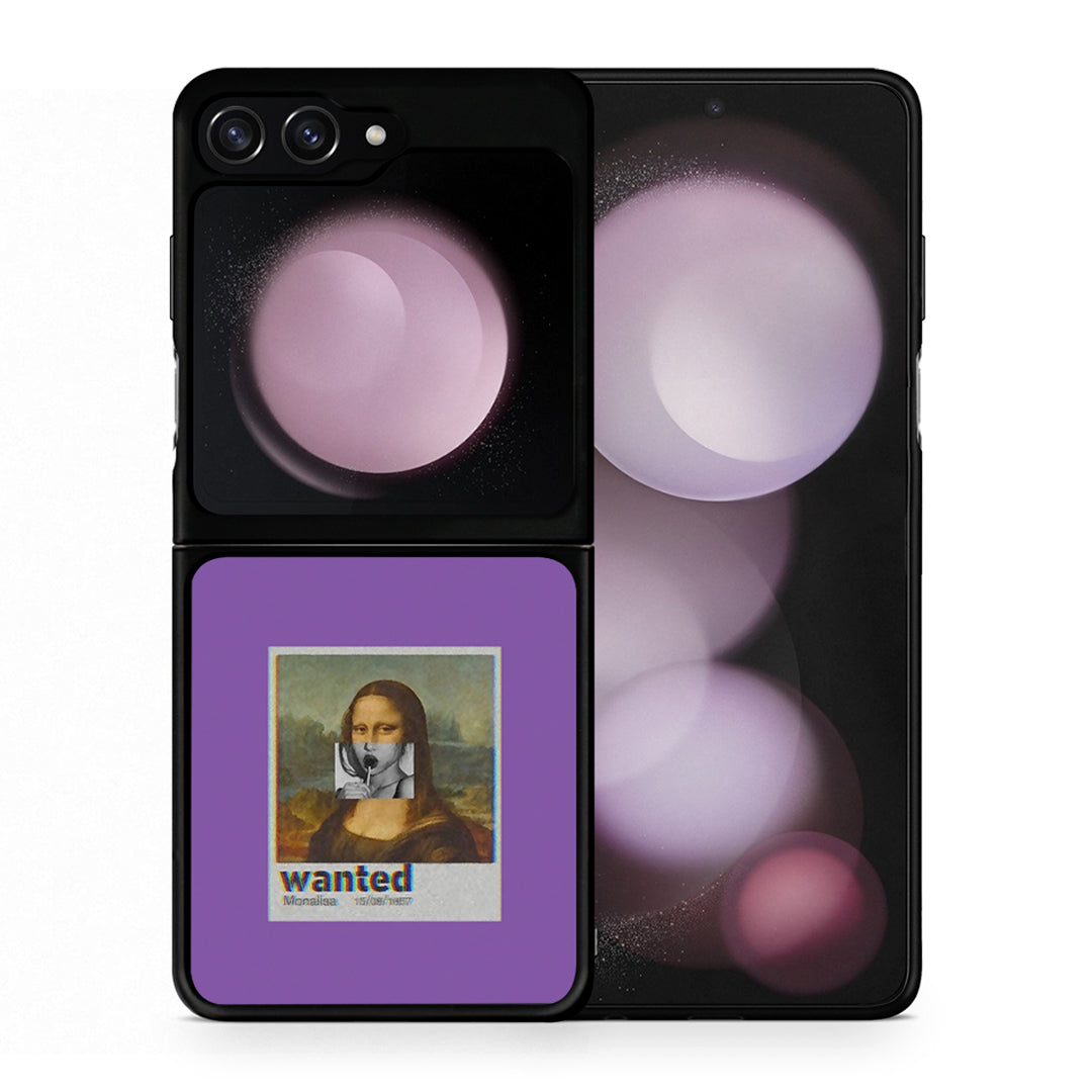 Θήκη Samsung Galaxy Z Flip5 Monalisa Popart από τη Smartfits με σχέδιο στο πίσω μέρος και μαύρο περίβλημα | Samsung Galaxy Z Flip5 Monalisa Popart case with colorful back and black bezels