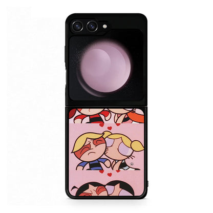 Samsung Galaxy Z Flip5 Puff Love Θήκη Αγίου Βαλεντίνου από τη Smartfits με σχέδιο στο πίσω μέρος και μαύρο περίβλημα | Smartphone case with colorful back and black bezels by Smartfits