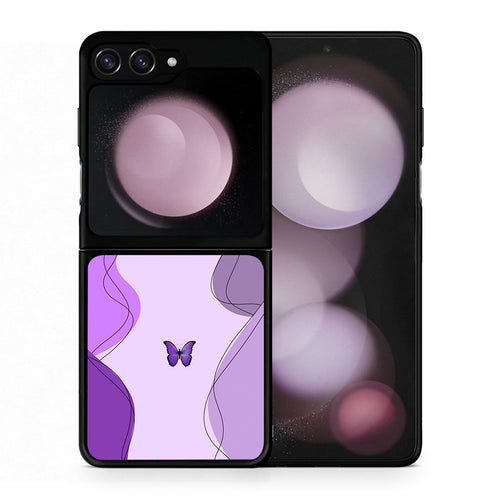 Purple Mariposa - Samsung Galaxy Z Flip5 θήκη