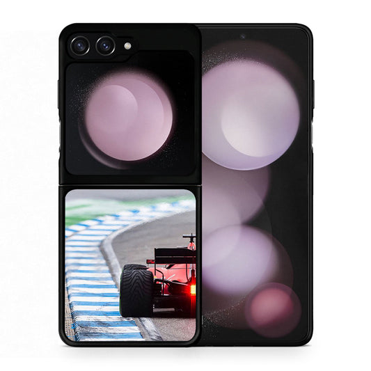 Θήκη Samsung Galaxy Z Flip5 Racing Vibes από τη Smartfits με σχέδιο στο πίσω μέρος και μαύρο περίβλημα | Samsung Galaxy Z Flip5 Racing Vibes case with colorful back and black bezels