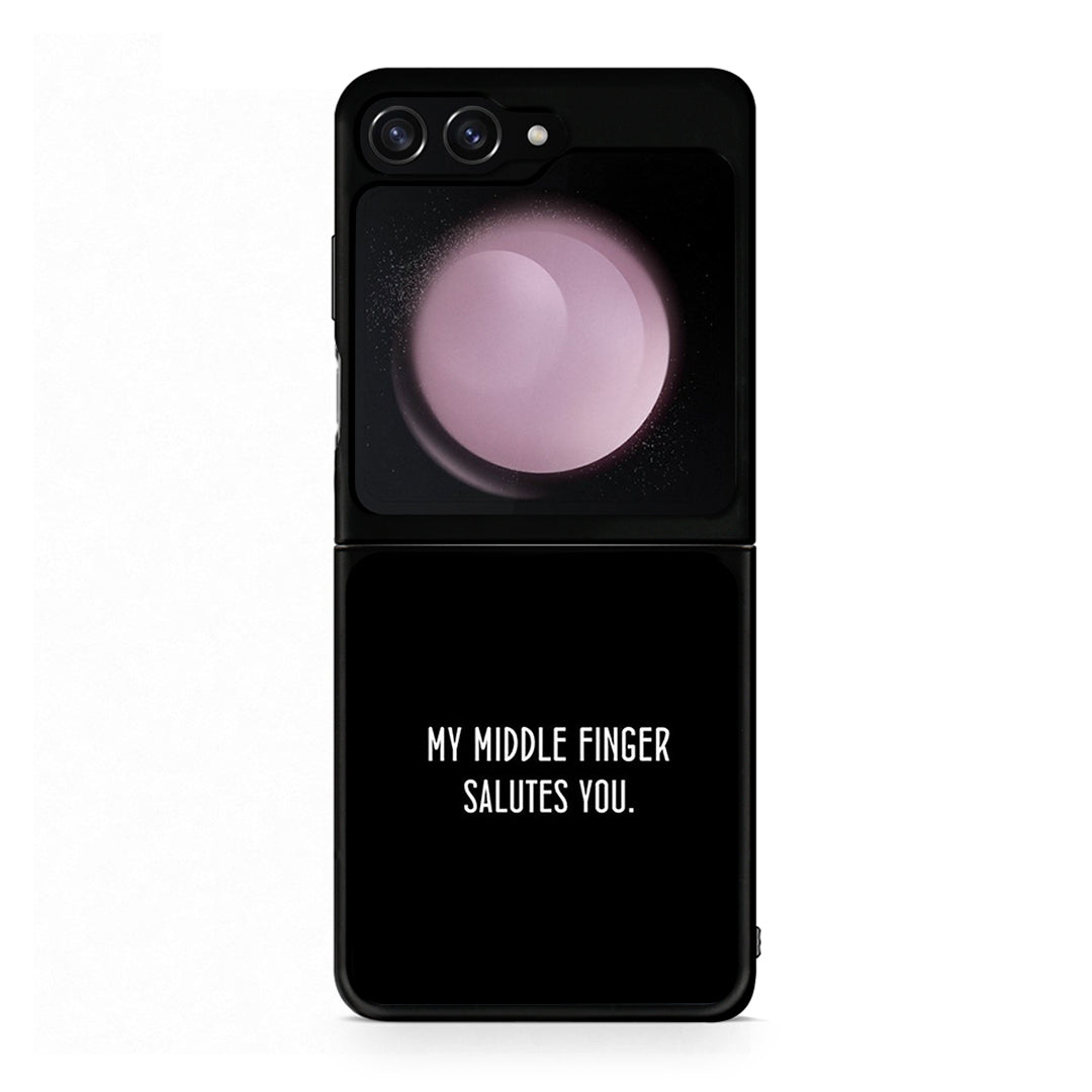 Samsung Galaxy Z Flip5 Salute θήκη από τη Smartfits με σχέδιο στο πίσω μέρος και μαύρο περίβλημα | Smartphone case with colorful back and black bezels by Smartfits