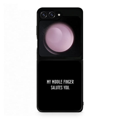 Samsung Galaxy Z Flip5 Salute θήκη από τη Smartfits με σχέδιο στο πίσω μέρος και μαύρο περίβλημα | Smartphone case with colorful back and black bezels by Smartfits