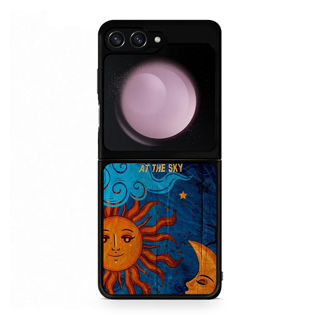 Samsung Galaxy Z Flip5 Screaming Sky θήκη από τη Smartfits με σχέδιο στο πίσω μέρος και μαύρο περίβλημα | Smartphone case with colorful back and black bezels by Smartfits