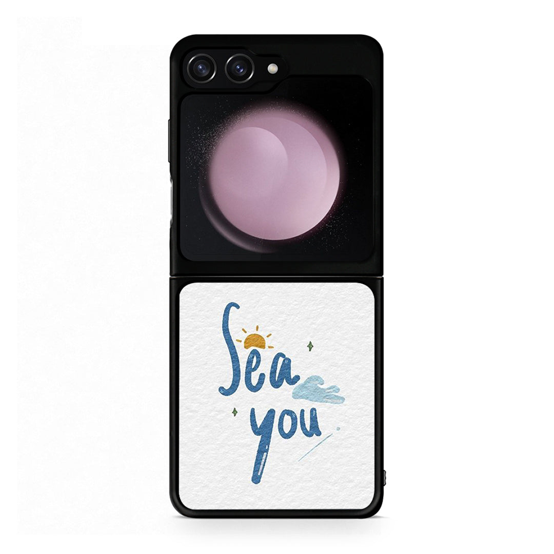 Samsung Galaxy Z Flip5 Sea You Θήκη από τη Smartfits με σχέδιο στο πίσω μέρος και μαύρο περίβλημα | Smartphone case with colorful back and black bezels by Smartfits