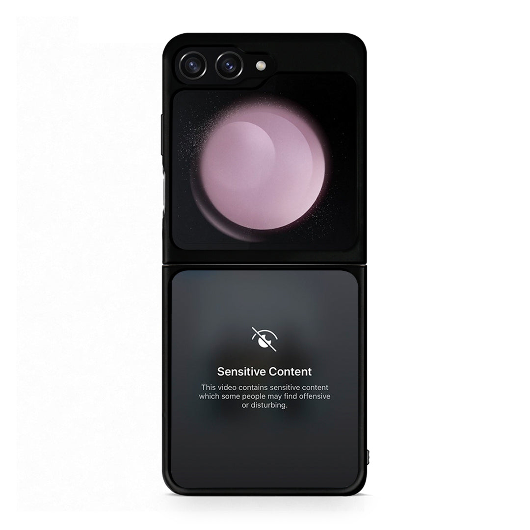 Samsung Galaxy Z Flip5 Sensitive Content θήκη από τη Smartfits με σχέδιο στο πίσω μέρος και μαύρο περίβλημα | Smartphone case with colorful back and black bezels by Smartfits
