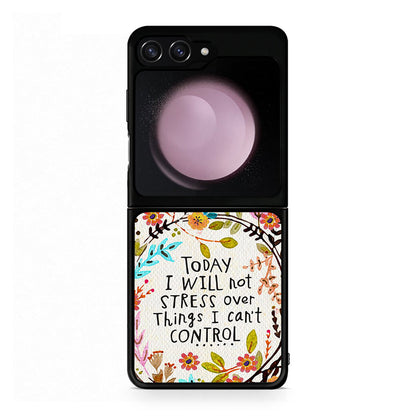 Samsung Galaxy Z Flip5 Stress Over θήκη από τη Smartfits με σχέδιο στο πίσω μέρος και μαύρο περίβλημα | Smartphone case with colorful back and black bezels by Smartfits