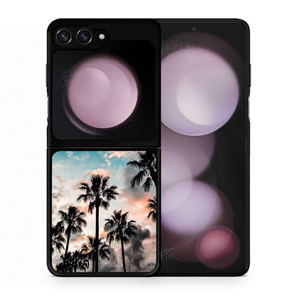 Θήκη Samsung Galaxy Z Flip5 Sky Summer από τη Smartfits με σχέδιο στο πίσω μέρος και μαύρο περίβλημα | Samsung Galaxy Z Flip5 Sky Summer case with colorful back and black bezels