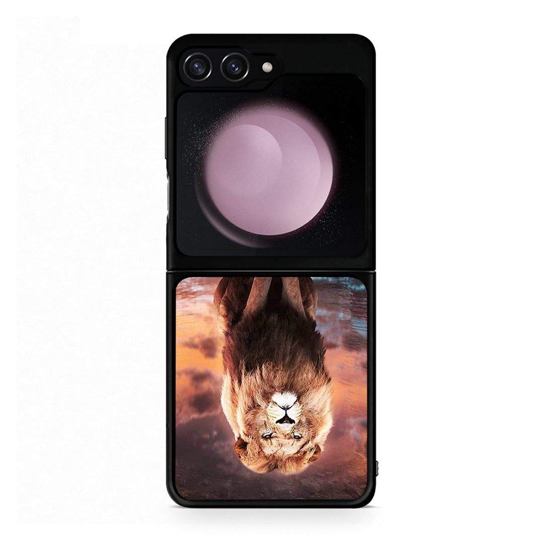Samsung Galaxy Z Flip5 Sunset Dreams Θήκη Αγίου Βαλεντίνου από τη Smartfits με σχέδιο στο πίσω μέρος και μαύρο περίβλημα | Smartphone case with colorful back and black bezels by Smartfits