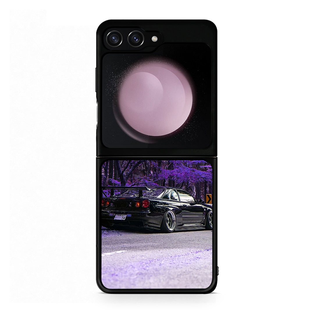 Samsung Galaxy Z Flip5 Super Car Θήκη Αγίου Βαλεντίνου από τη Smartfits με σχέδιο στο πίσω μέρος και μαύρο περίβλημα | Smartphone case with colorful back and black bezels by Smartfits