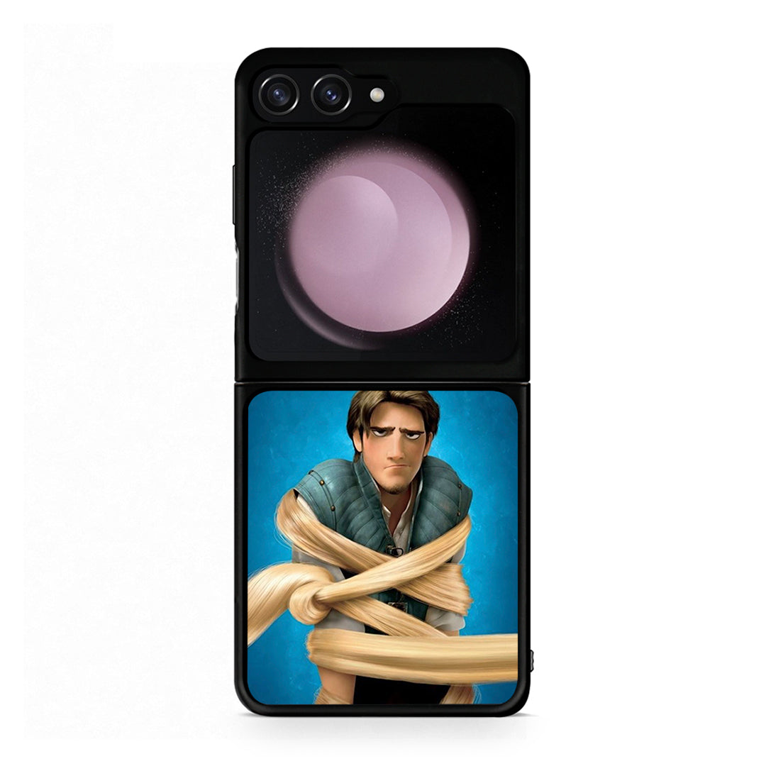 Samsung Galaxy Z Flip5 Tangled 1 Θήκη Αγίου Βαλεντίνου από τη Smartfits με σχέδιο στο πίσω μέρος και μαύρο περίβλημα | Smartphone case with colorful back and black bezels by Smartfits