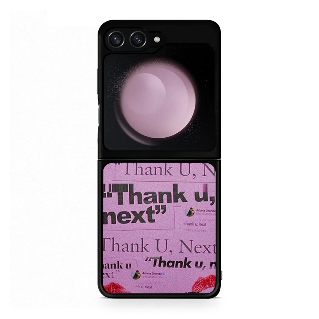 Samsung Galaxy Z Flip5 Thank You Next Θήκη Αγίου Βαλεντίνου από τη Smartfits με σχέδιο στο πίσω μέρος και μαύρο περίβλημα | Smartphone case with colorful back and black bezels by Smartfits