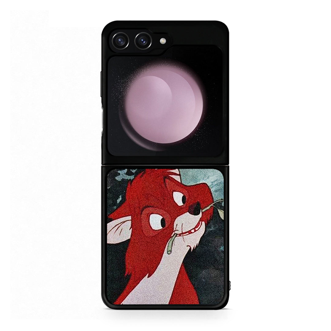 Samsung Galaxy Z Flip5 Tod And Vixey Love 1 θήκη από τη Smartfits με σχέδιο στο πίσω μέρος και μαύρο περίβλημα | Smartphone case with colorful back and black bezels by Smartfits