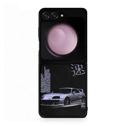 Samsung Galaxy Z Flip5 Tokyo Drift Θήκη Αγίου Βαλεντίνου από τη Smartfits με σχέδιο στο πίσω μέρος και μαύρο περίβλημα | Smartphone case with colorful back and black bezels by Smartfits