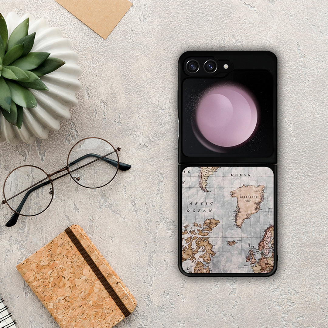 World Map - Samsung Galaxy Z Flip5 θήκη