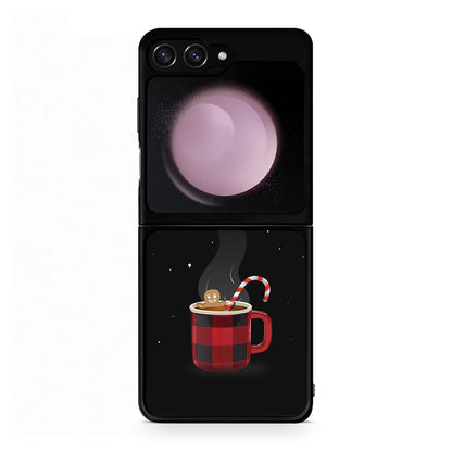 Samsung Galaxy Z Flip5 Xmas Bathing θήκη από τη Smartfits με σχέδιο στο πίσω μέρος και μαύρο περίβλημα | Smartphone case with colorful back and black bezels by Smartfits