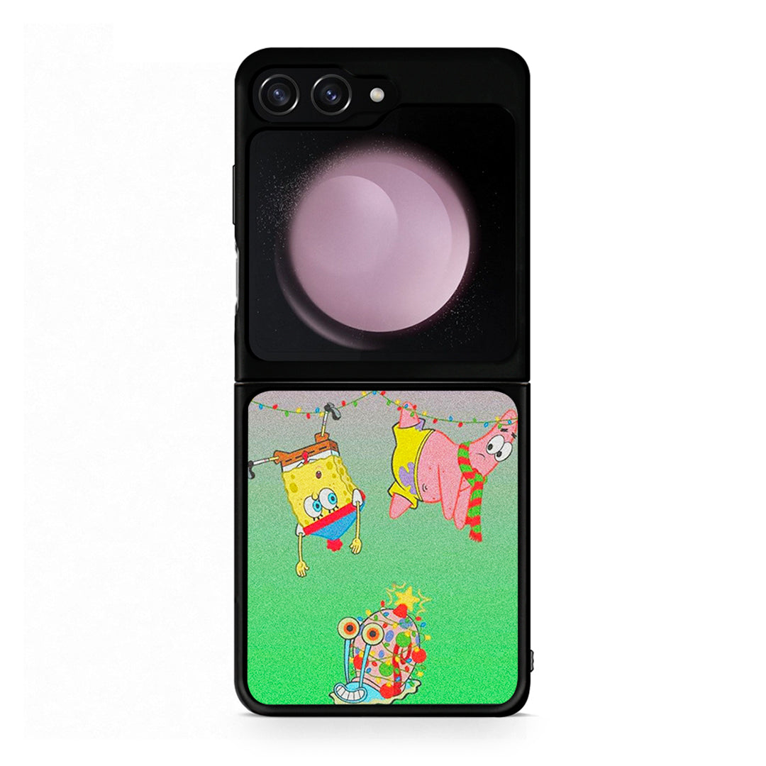 Samsung Galaxy Z Flip5 Xmas Lights θήκη από τη Smartfits με σχέδιο στο πίσω μέρος και μαύρο περίβλημα | Smartphone case with colorful back and black bezels by Smartfits