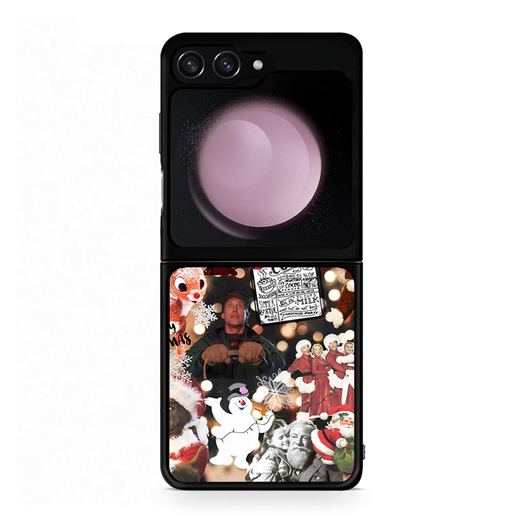 Samsung Galaxy Z Flip5 Xmas Movies θήκη από τη Smartfits με σχέδιο στο πίσω μέρος και μαύρο περίβλημα | Smartphone case with colorful back and black bezels by Smartfits