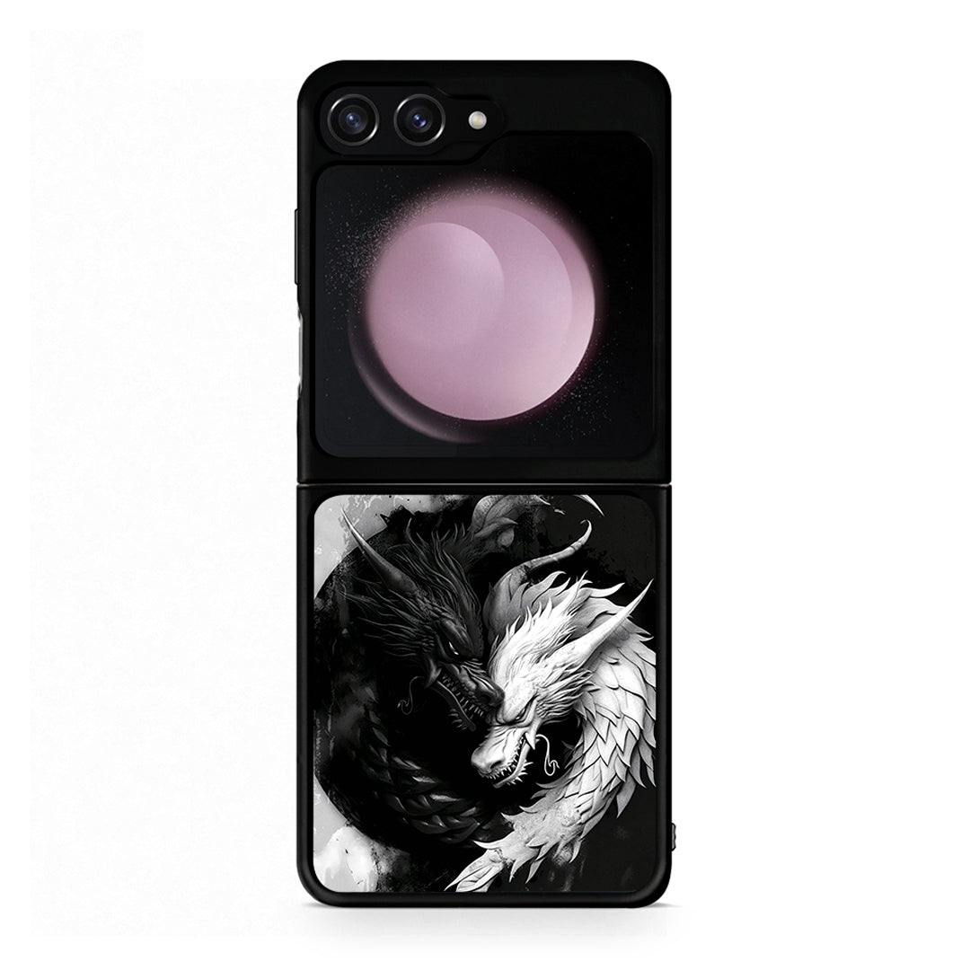 Samsung Galaxy Z Flip5 Yin Yang Θήκη από τη Smartfits με σχέδιο στο πίσω μέρος και μαύρο περίβλημα | Smartphone case with colorful back and black bezels by Smartfits