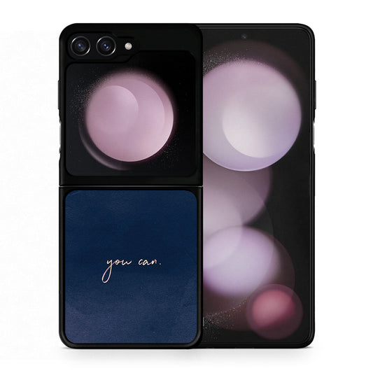 Θήκη Samsung Galaxy Z Flip5 You Can από τη Smartfits με σχέδιο στο πίσω μέρος και μαύρο περίβλημα | Samsung Galaxy Z Flip5 You Can case with colorful back and black bezels