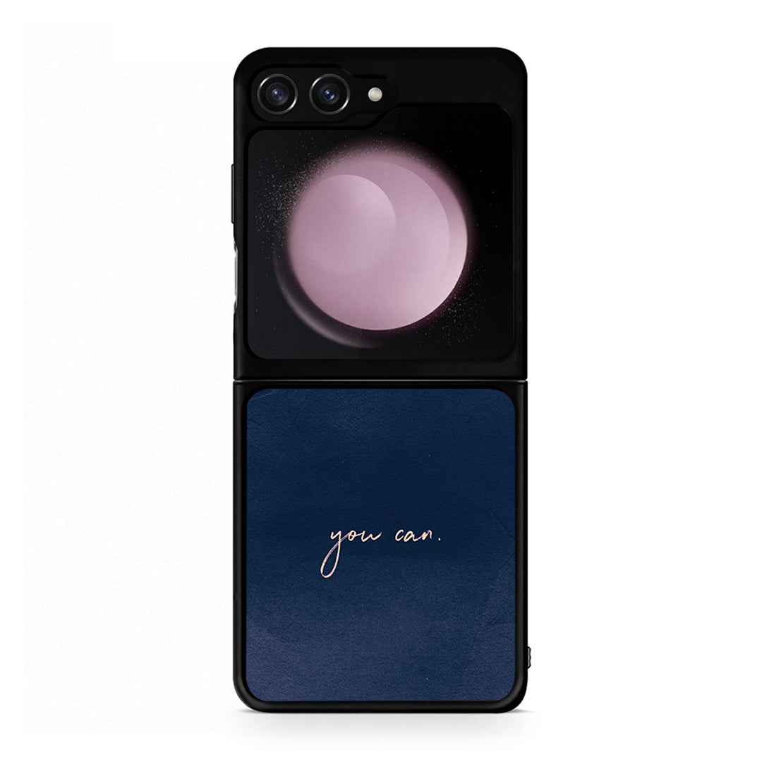 Samsung Galaxy Z Flip5 You Can θήκη από τη Smartfits με σχέδιο στο πίσω μέρος και μαύρο περίβλημα | Smartphone case with colorful back and black bezels by Smartfits