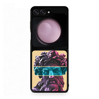Samsung Galaxy Z Flip5 Zeus Art Θήκη Αγίου Βαλεντίνου από τη Smartfits με σχέδιο στο πίσω μέρος και μαύρο περίβλημα | Smartphone case with colorful back and black bezels by Smartfits