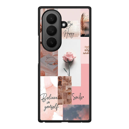 Samsung Galaxy Z Fold7 Aesthetic Collage θήκη από τη Smartfits με σχέδιο στο πίσω μέρος και μαύρο περίβλημα | Smartphone case with colorful back and black bezels by Smartfits