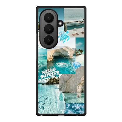Samsung Galaxy Z Fold7 Aesthetic Summer Θήκη από τη Smartfits με σχέδιο στο πίσω μέρος και μαύρο περίβλημα | Smartphone case with colorful back and black bezels by Smartfits