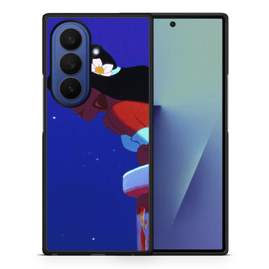 Θήκη Samsung Galaxy Z Fold7 Alladin And Jasmine Love 2 από τη Smartfits με σχέδιο στο πίσω μέρος και μαύρο περίβλημα | Samsung Galaxy Z Fold7 Alladin And Jasmine Love 2 case with colorful back and black bezels