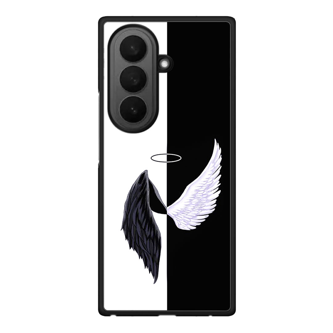 Samsung Galaxy Z Fold7 Angels Demons θήκη από τη Smartfits με σχέδιο στο πίσω μέρος και μαύρο περίβλημα | Smartphone case with colorful back and black bezels by Smartfits